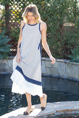 The Whitney Stripe Contrast Midi Dress