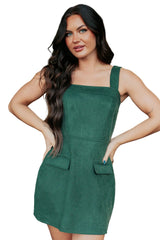 Honest Energy Sleeveless Mini Dress (Forest Green)