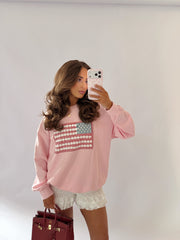 Pink America Vintage Crew πΊπΈ