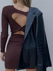 Blazers Fashionable Long Sleeve Leather Blazer