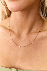 Casual Grace Mini Cross Pendant Necklace (Gold)