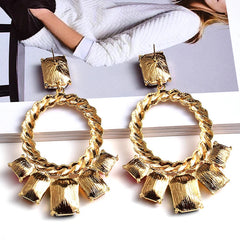 Pre Order: Bejeweled Twisted Loops Drop Earrings