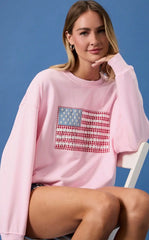 Pink America Vintage Crew πΊπΈ