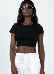 Classic Crop Tee Black