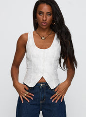 Breathless Embroidered Top White