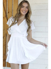 The Jocelyn Swiss Dot Ruffle Dress