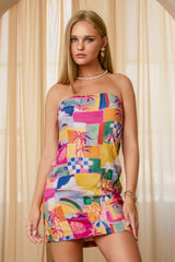 Island Bahamas Strapless Mini Dress