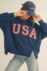 USA GINGHAM CREW 🇺🇸 (Blue)
