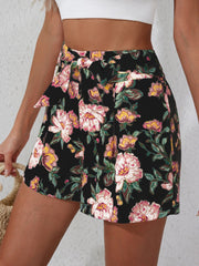Consistency Floral Pocketed Eyelet Shorts - SALE