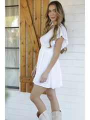 The Jocelyn Swiss Dot Ruffle Dress