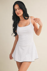 The Piper Polka Dot Lace Trim Mini Dress