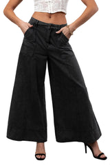 Norris Ultra Wide Leg Mustard Seed Jeans (Charcoal)