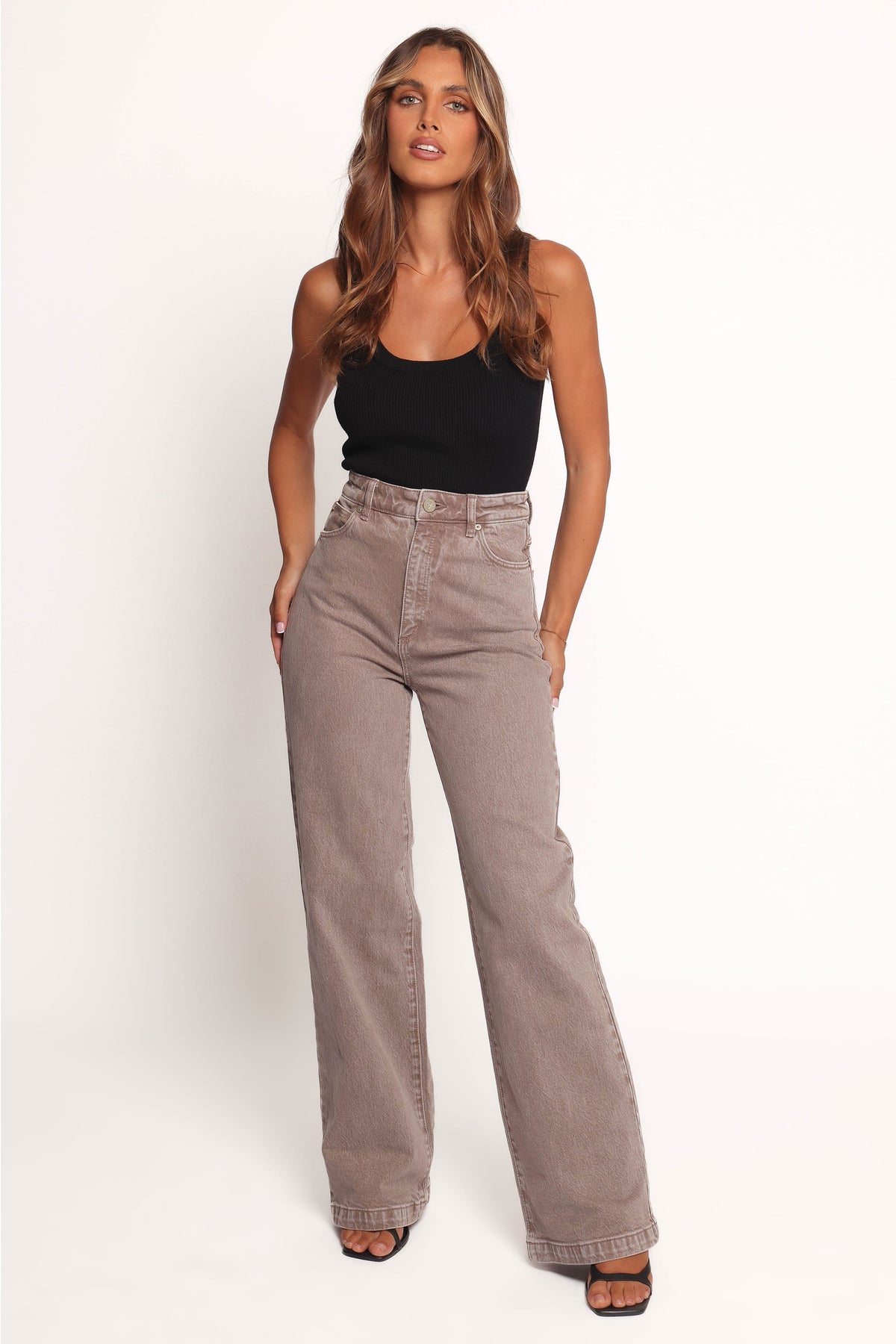 Abrand 94 High Wide Jeans - Mushroom